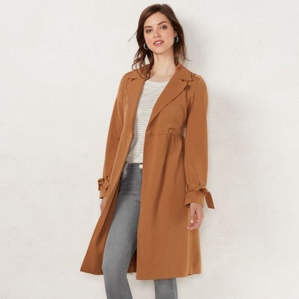 Women's LC Lauren Conrad Brown Trench Coat